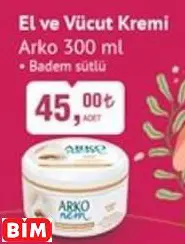 ARKO EL VE VÜCUT KREMİ ARKO EL VE VÜCUT KREMİ